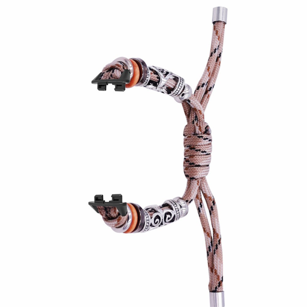 Huawei Band 8 Watch Band Beads Decor Braided Rope Adjustable Wrist Strap - Desert Camo#serie_7