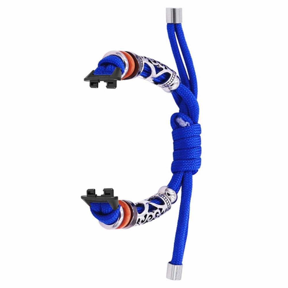Huawei Band 8 Watch Band Beads Decor Braided Rope Adjustable Wrist Strap - Dark Blue#serie_8