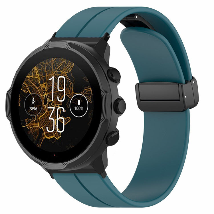 Suunto Spartan Sport Wrist HR Baro / Suunto 7 Silicone Wrist Strap 24mm Watch Band (Thick Spring Bar) - Rock Cyan#serie_11