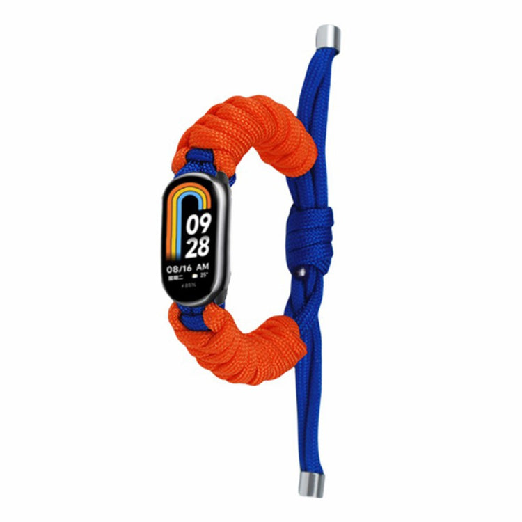 Xiaomi Smart Band 8 / Smart Band 8 NFC Watch Band Contrast Color Braided Rope Bracelet - Sapphire+Orange#serie_1