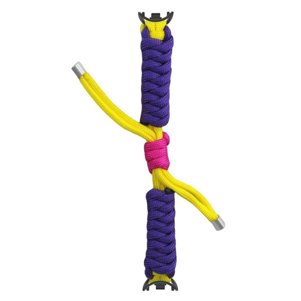 Xiaomi Smart Band 8 / Smart Band 8 NFC Watch Band Contrast Color Braided Rope Bracelet - Yellow+Dark Purple#serie_6