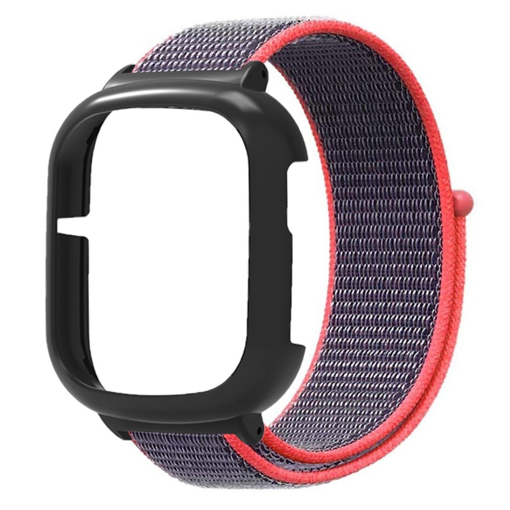 Honor Watch 4 Strap Adjustable Nylon Sport Watch Bands with Watch Case - Bright Pink#serie_4