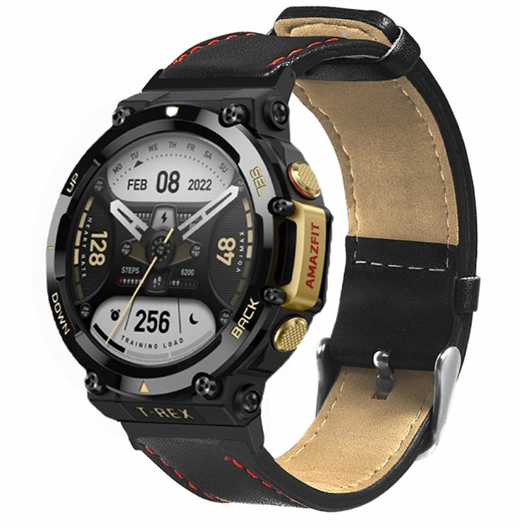 Huami Amazfit T-Rex 2 Watch Strap Stitching Lines Genuine Cow Leather Band Replacement#serie_1