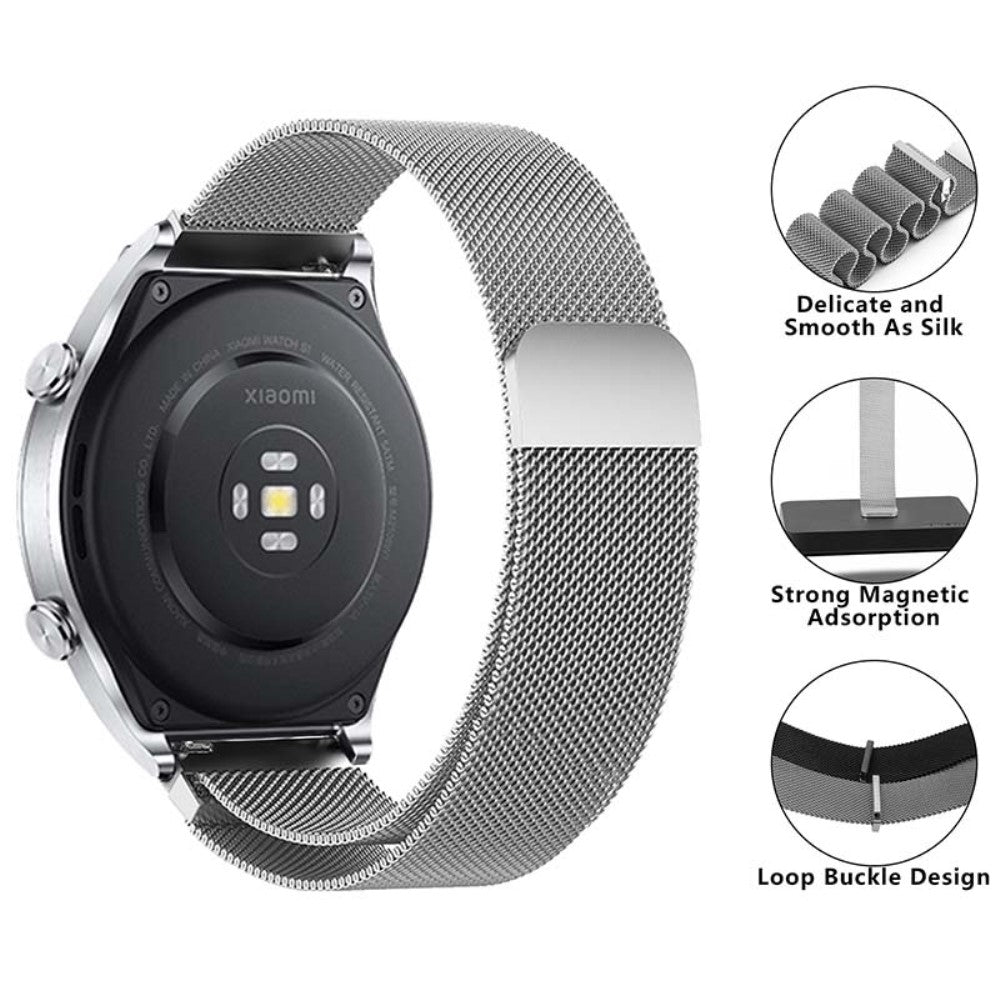 Meget Pænt Metal Universal Rem passer til Smartwatch - Sølv#serie_3