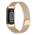 KALEBOL Series Fitbit Charge 4 / 3 Watch Band Stainless Steel Milanese Mesh Strap Bracelet - Retro Gold