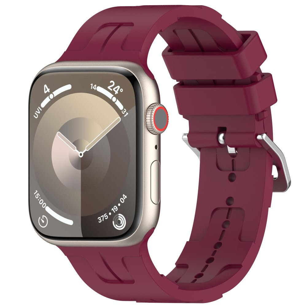 Sejt Silikone Universal Rem passer til Apple Smartwatch - Rød#serie_7