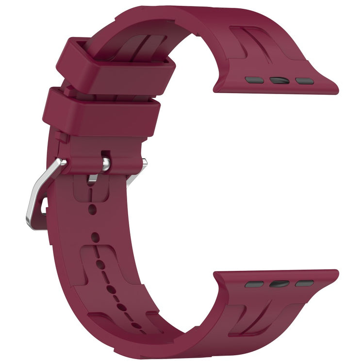 Sejt Silikone Universal Rem passer til Apple Smartwatch - Rød#serie_7