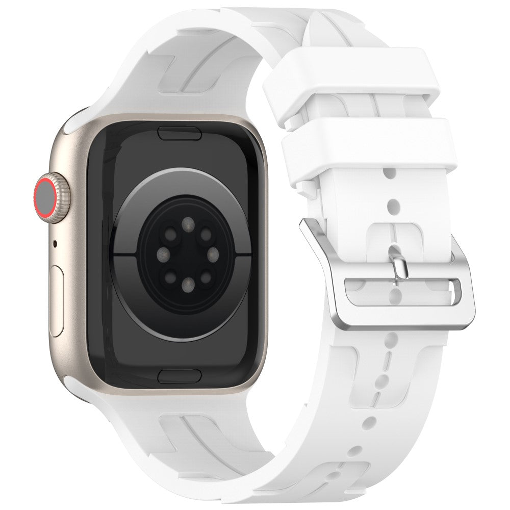 Sejt Silikone Universal Rem passer til Apple Smartwatch - Hvid#serie_13