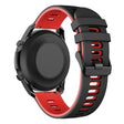 Samsung Galaxy Watch6 Classic 47mm 43mm / GarminActive 5 Flexible Band 20mm Dual Color Watch Strap - White+Black