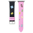 Apple Watch 41mm / 40mm / 38mm Watch Band Canvas Strap Replacement - Black+Pink