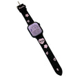 Apple Watch 41mm / 40mm / 38mm Watchband Embroidery Watch Strap - Heart Heart Black Denim Denim
