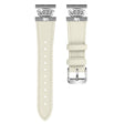 Garmin Vivomove HR / Vivomove Watch Band Rhinestone Crown Design Cowhide Strap - Apricot