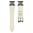 GarminMove 3 / Vivomove 3 Watchband with Connector Genuine Cow Leather Strap Rhinestone Crown Decor - Apricot