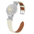 Google Pixel Watch Soft Genuine Cow Leather Rhinestone Watch Strap - Apricot