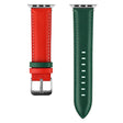 Apple Watch 49mm / 45mm / 44mm / 42mm Strap AW Cow Leather Watchband - Red / Green