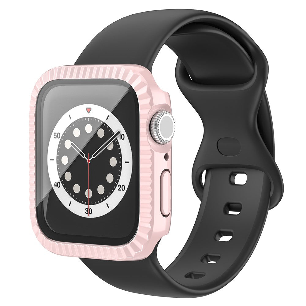 Meget Godt Silikone Og Glas Universal Rem passer til Apple Smartwatch - Pink#serie_4