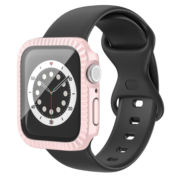 Meget Godt Silikone Og Glas Universal Rem passer til Apple Smartwatch - Pink#serie_4