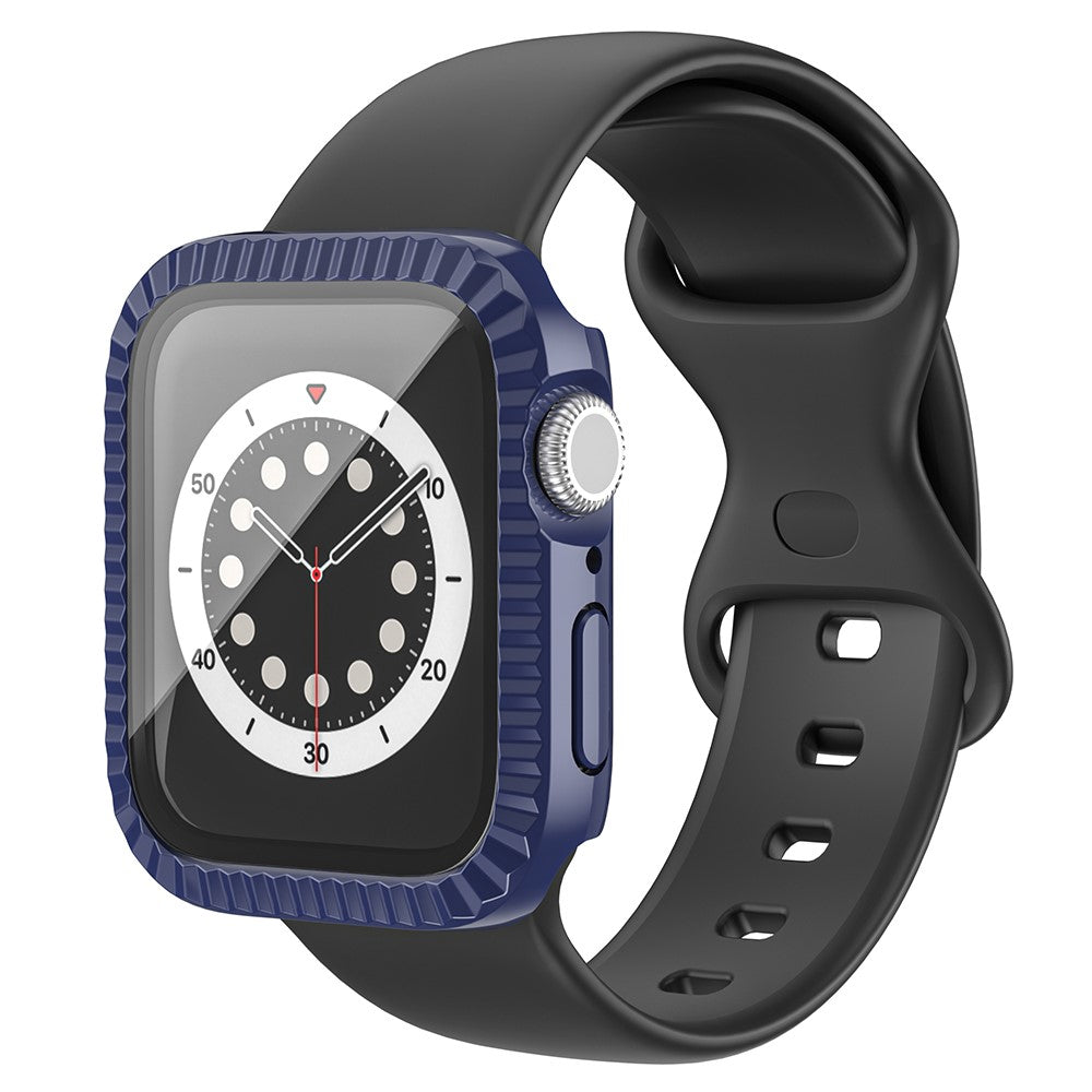 Meget Godt Silikone Og Glas Universal Rem passer til Apple Smartwatch - Blå#serie_6
