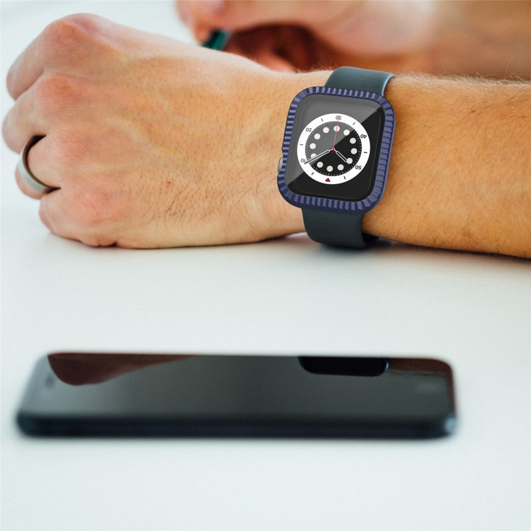 Meget Godt Silikone Og Glas Universal Rem passer til Apple Smartwatch - Blå#serie_6
