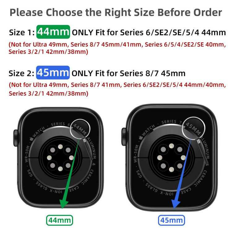 Mega Cool Silikone Universal Rem passer til Apple Smartwatch - Sort#serie_1