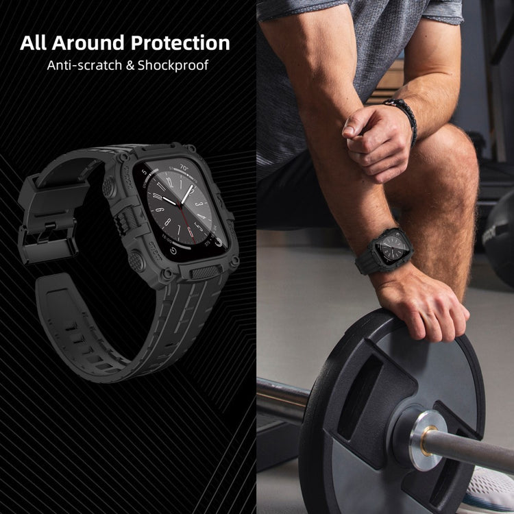 Mega Cool Silikone Universal Rem passer til Apple Smartwatch - Sort#serie_1