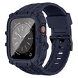Apple Watch Series 49mm - 45mm - 44mm - 42mm Universal Scratch Resistant Watch Band with Case Built-in Tempered Glass Screen Protector