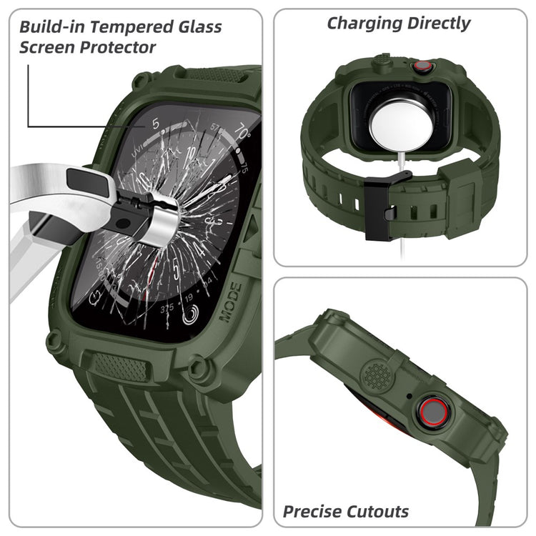 Mega Cool Silikone Universal Rem passer til Apple Smartwatch - Grøn#serie_3