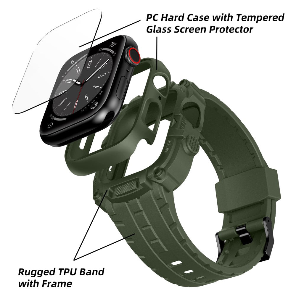 Mega Cool Silikone Universal Rem passer til Apple Smartwatch - Grøn#serie_3