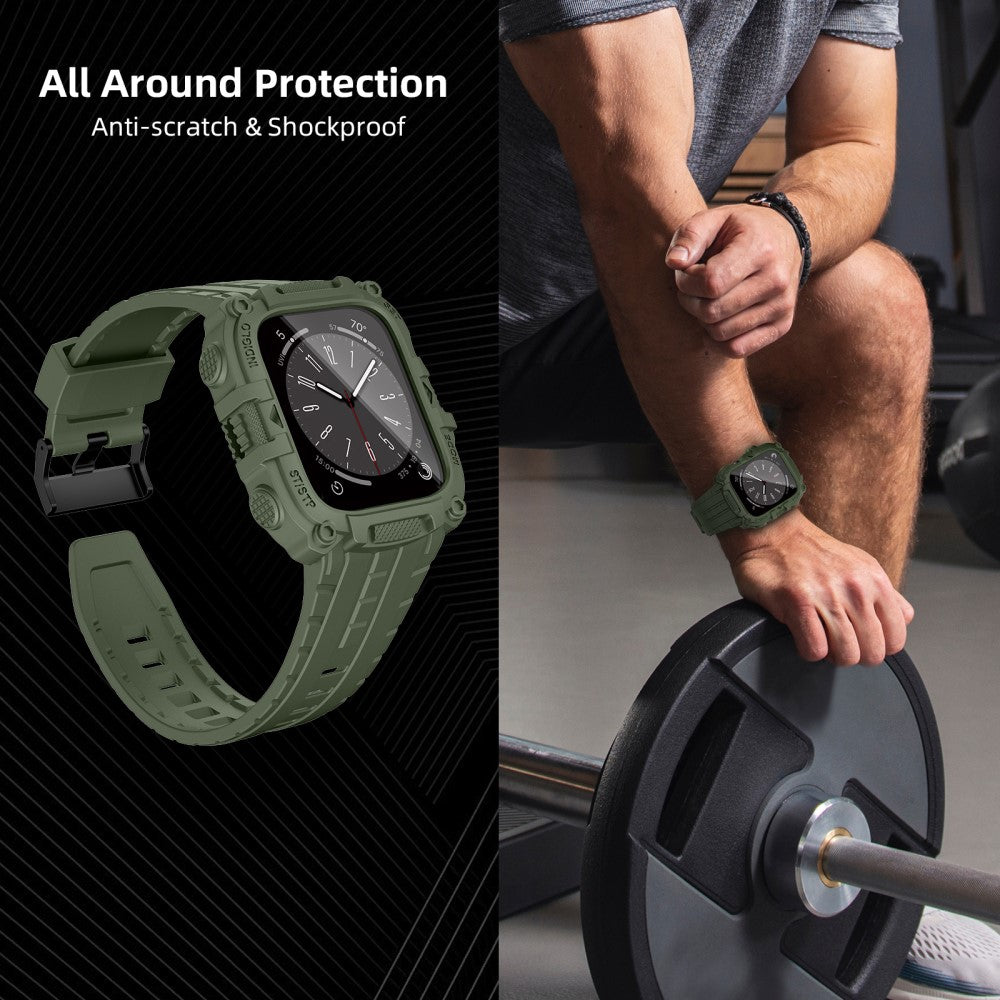 Mega Cool Silikone Universal Rem passer til Apple Smartwatch - Grøn#serie_3