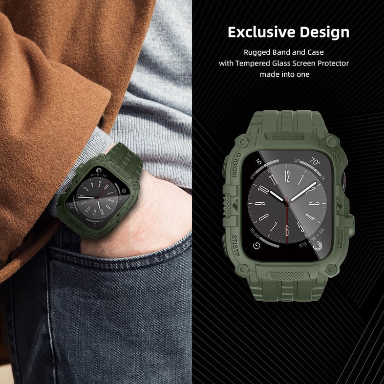 Mega Cool Silikone Universal Rem passer til Apple Smartwatch - Grøn#serie_3