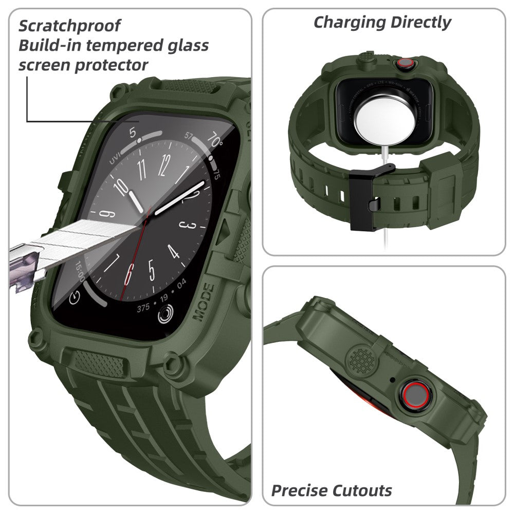 Mega Cool Silikone Universal Rem passer til Apple Smartwatch - Grøn#serie_3