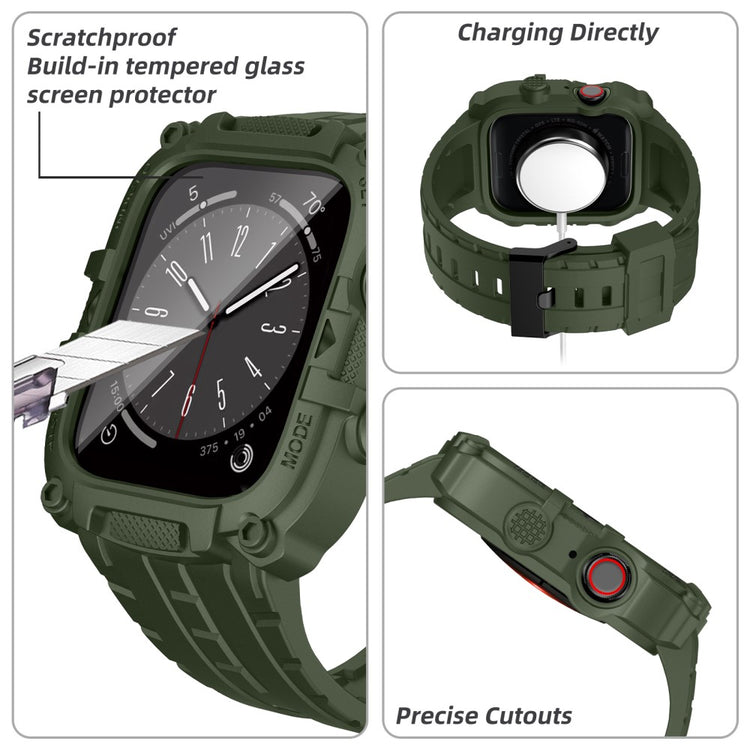 Mega Cool Silikone Universal Rem passer til Apple Smartwatch - Grøn#serie_3