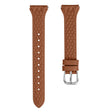 Huami Amazfit Youth Edition 20mm Watchband Top-Layer Cow Leather Watch Strap - Apricot