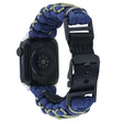 Nylon Rope Strap Apple Watch Series 49mm - 45mm - 44mm - 42mm Universal Wrist Band - Navy Blue + Army Green