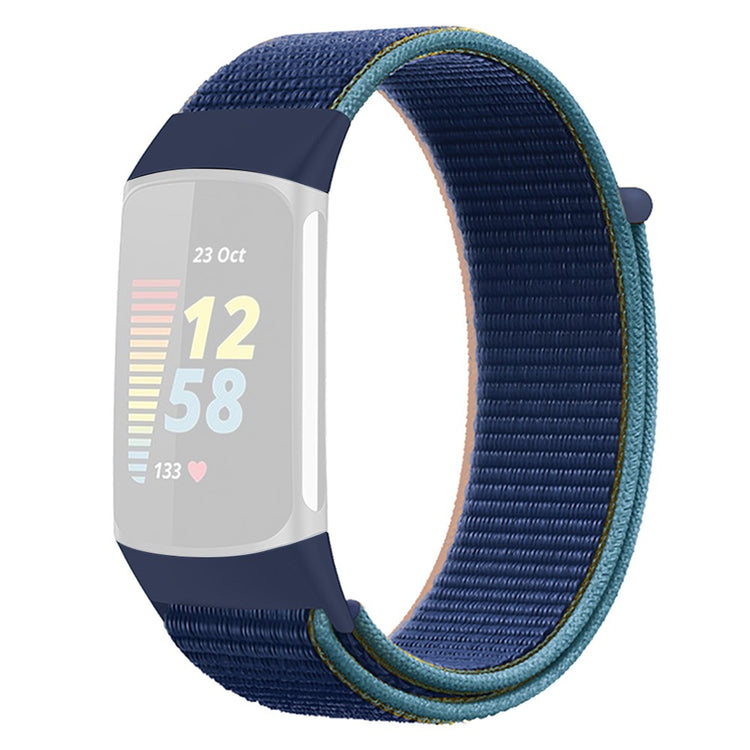 Pænt Nylon Universal Rem passer til Fitbit Charge 5 / Fitbit Charge 6 - Blå#serie_4
