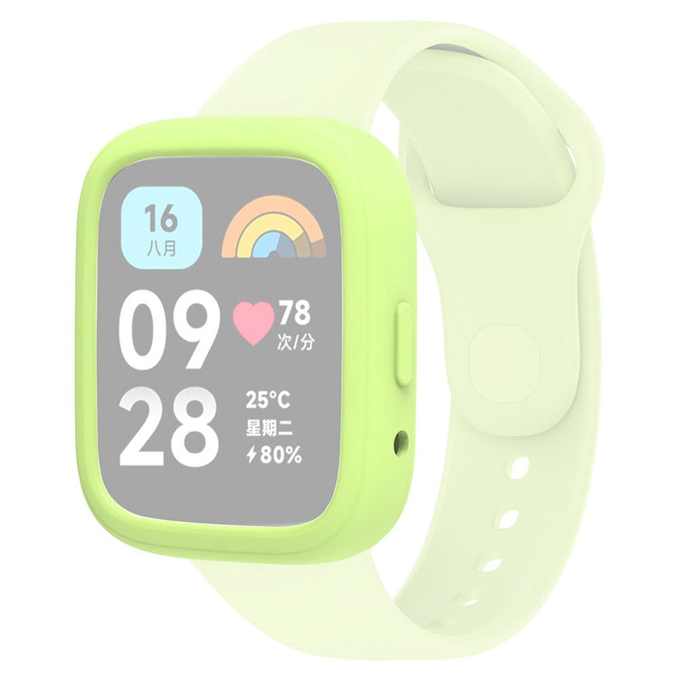 Beskyttende Silikone Universal Bumper passer til Xiaomi Redmi Watch 3 Active / Xiaomi Mi Watch Lite 3 - Grøn#serie_12