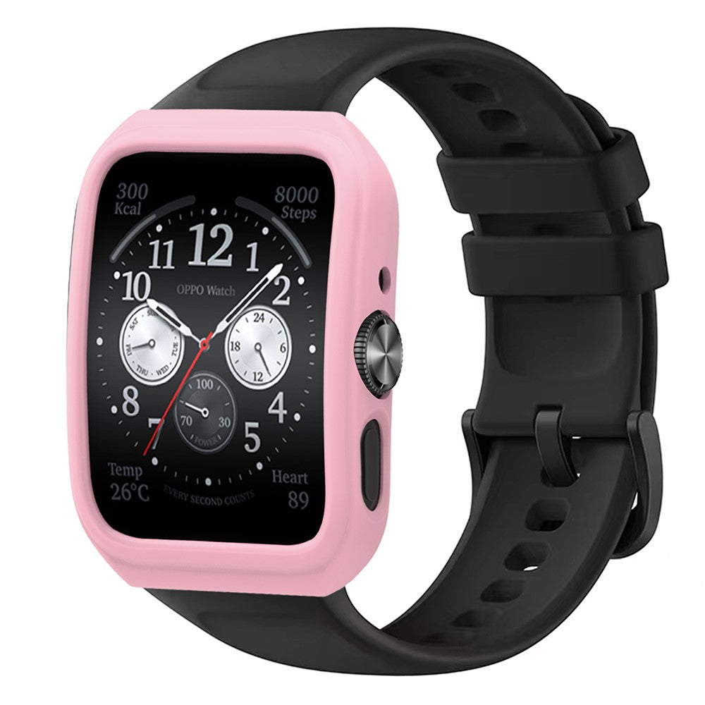 Silicone Watch Case Oppo Watch 3 Pro / Watch 4 Pro Scratch Resistant Frame Watch Cover - Pink#serie_2