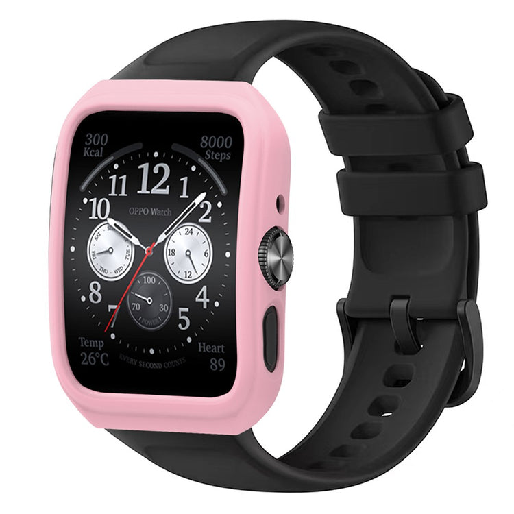 Silicone Watch Case Oppo Watch 3 Pro / Watch 4 Pro Scratch Resistant Frame Watch Cover - Pink#serie_2