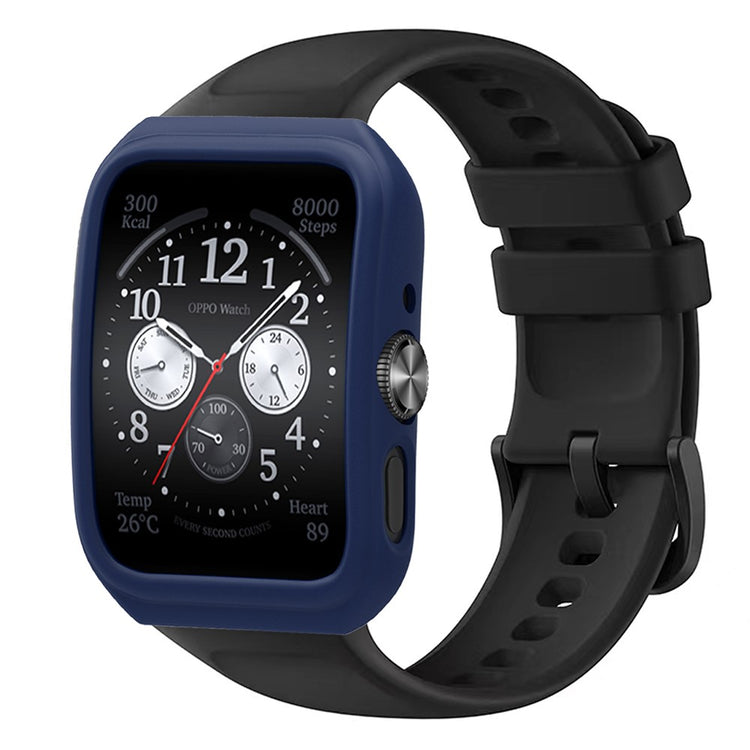 Silicone Watch Case Oppo Watch 3 Pro / Watch 4 Pro Scratch Resistant Frame Watch Cover - Navy Blue#serie_3