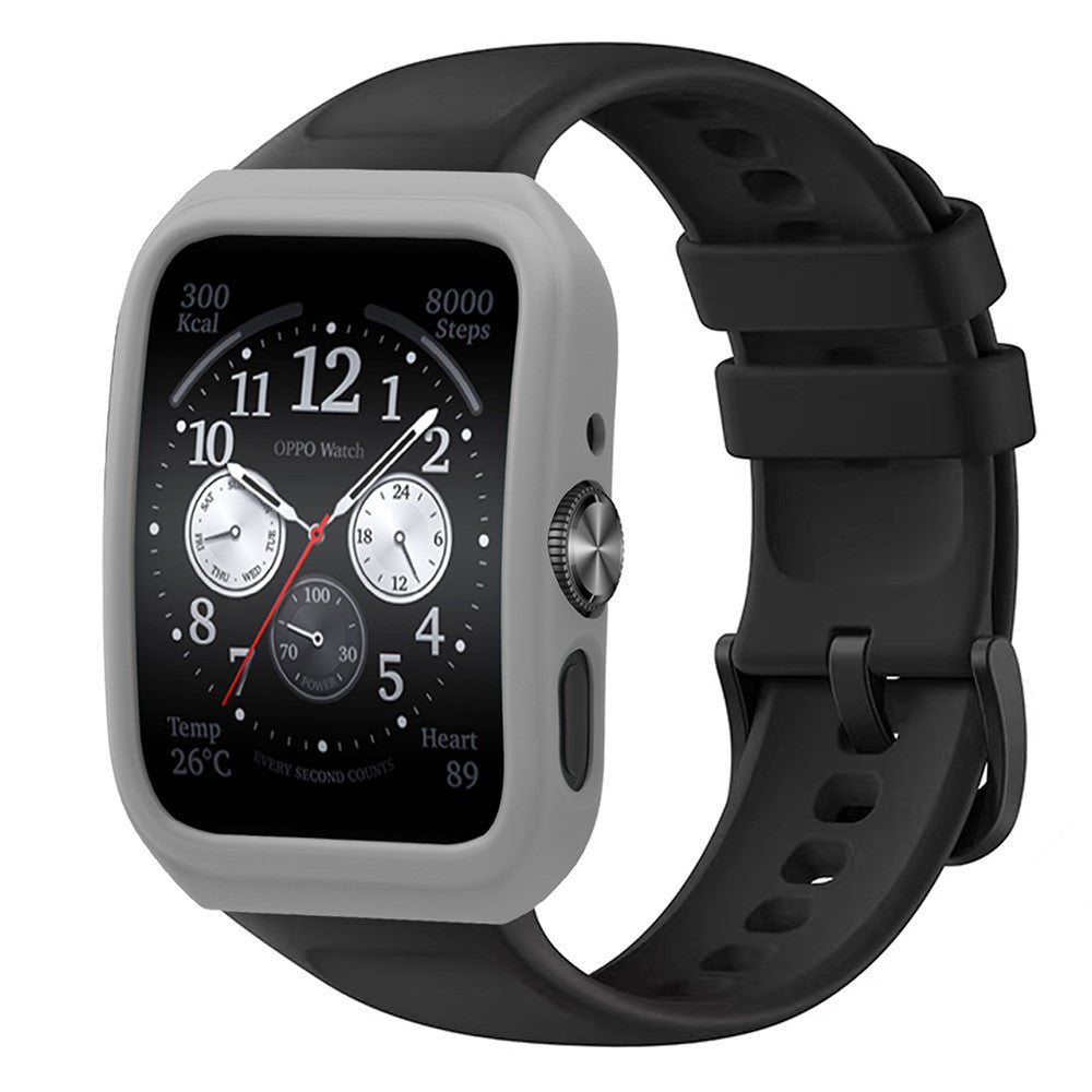 Silicone Watch Case Oppo Watch 3 Pro / Watch 4 Pro Scratch Resistant Frame Watch Cover - Grey#serie_5