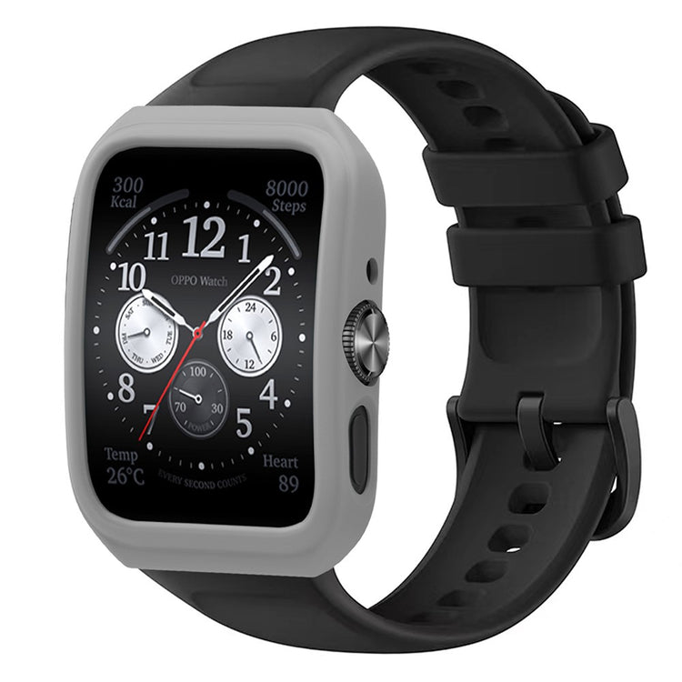 Silicone Watch Case Oppo Watch 3 Pro / Watch 4 Pro Scratch Resistant Frame Watch Cover - Grey#serie_5
