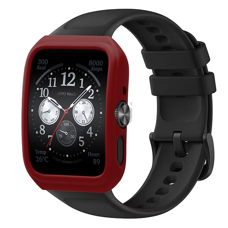 Silicone Watch Case Oppo Watch 3 Pro / Watch 4 Pro Scratch Resistant Frame Watch Cover - Wine Red#serie_6