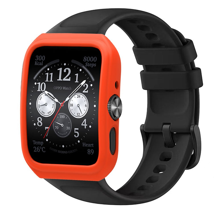 Silicone Watch Case Oppo Watch 3 Pro / Watch 4 Pro Scratch Resistant Frame Watch Cover - Red#serie_11