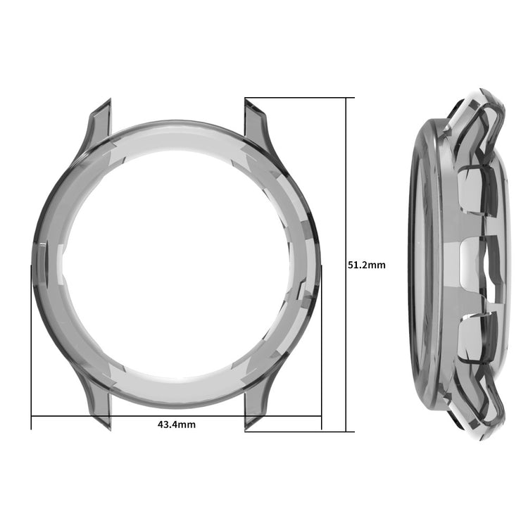 Garmin Venu 3S Half-Wrapped Case Hollow Flexible Shockproof Watch Cover - Transparent Orange#serie_3