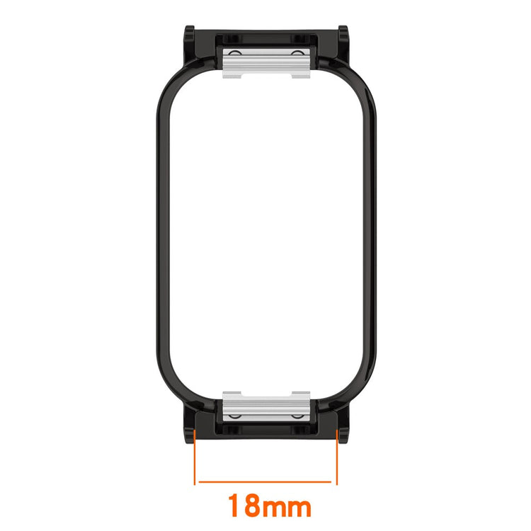 Xiaomi Smart Band 8 Active / Redmi Smart Band 2 Watch Case Zinc Alloy Frame Work with 18mm Watchband - Silver#serie_4