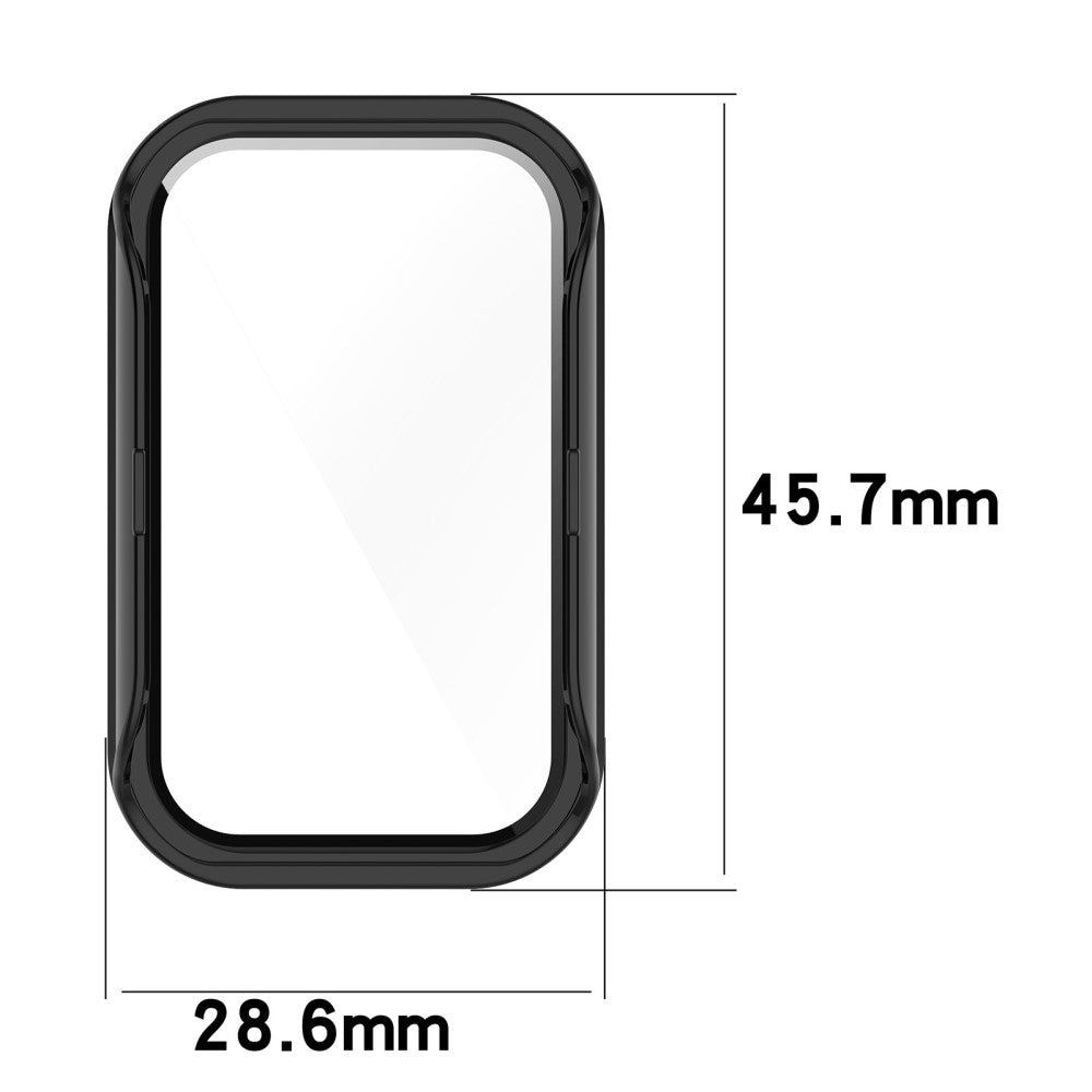 Xiaomi Smart Band 8 Active / Redmi Smart Band 2 Watch Case Bump Resistant Frame with Tempered Glass Screen Film - Pink#serie_6