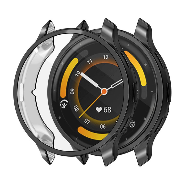 Meget Flot Cover med Skærmbeskytter i Silikone passer til Garmin Venu 3S - Sort#serie_2
