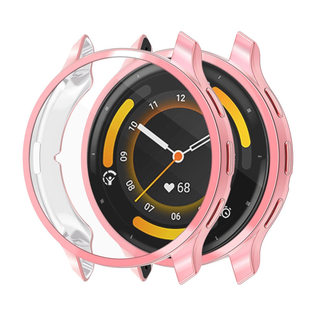 Super Godt Cover med Skærmbeskytter i Silikone passer til Garmin Venu 3 - Pink#serie_1