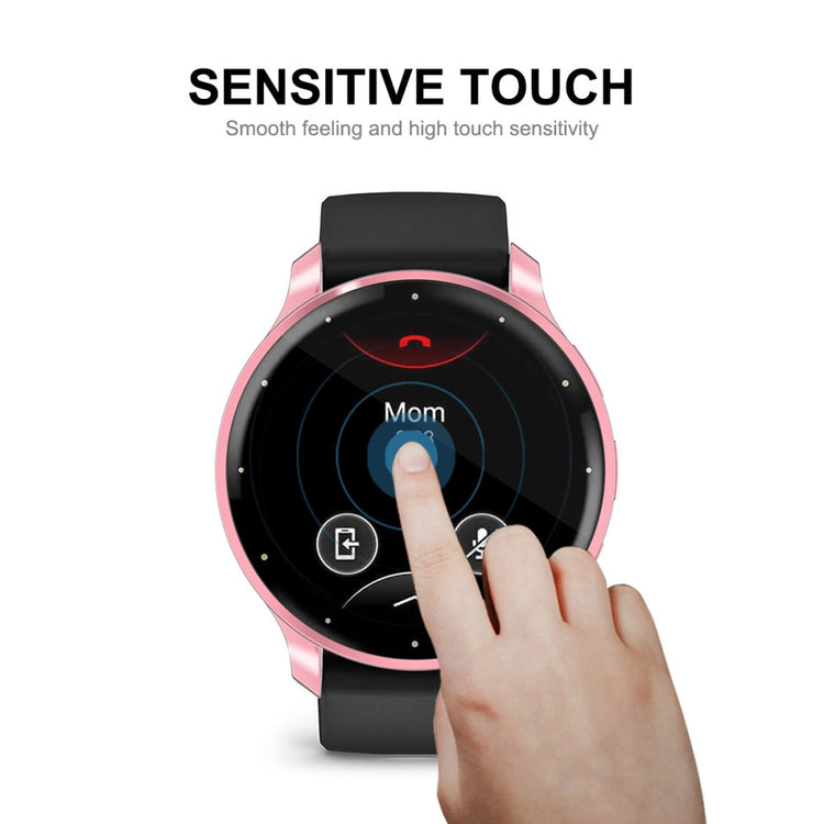 Super Godt Cover med Skærmbeskytter i Silikone passer til Garmin Venu 3 - Pink#serie_1
