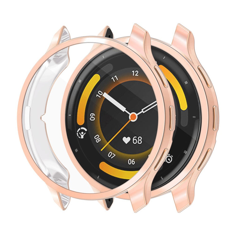 Super Godt Cover med Skærmbeskytter i Silikone passer til Garmin Venu 3 - Pink#serie_4